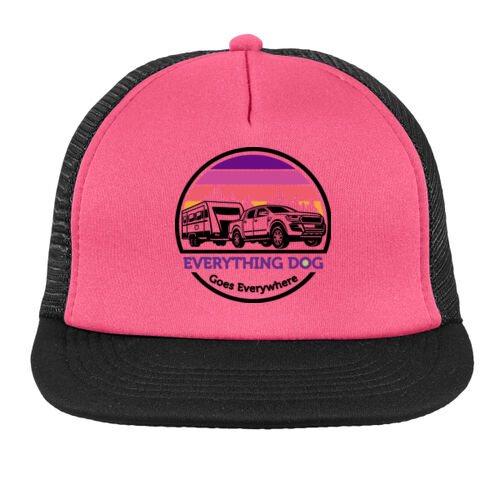 Flat Bill Snapback Trucker Cap 2 Thumbnail